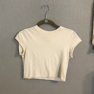 Cream crop top
